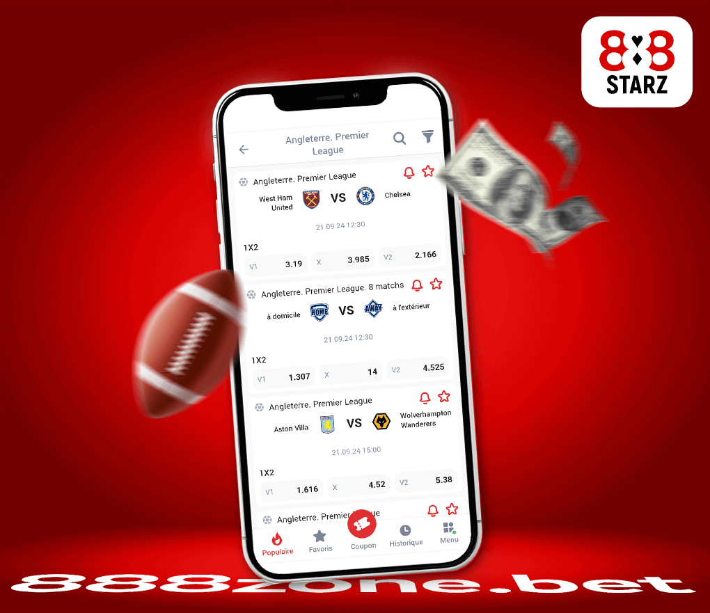 Étapes pour placer un pari sur 888starz apk